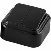 Feron PSW06-22-20 Выключатель двухклавишный открытой установки, 250В, 6А, IP20 32745