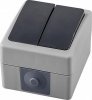 Feron PSW10-121-54 Выключатель двухклавишный открытой установки, 250В, 10А, IP54 32753