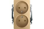 Feron 49225 Розетка STEKKER GLS10-7113-08 на 2 гнездо, с заземлением