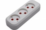 Feron Розетка переносная разборная 3-местная б/з, PST10-300-20, белый 39008