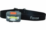 Feron Фонарь налобный светодиодный аккумуляторный 3W 1COB, USB IP44, пластик, TH2301 41680