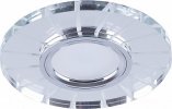 Feron CD982 Светильник встраиваемый с LED подсветкой потолочный MR16 G5.3 прозрачный, хром 32439