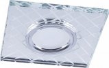 Feron CD984 Светильник встраиваемый с LED подсветкой потолочный MR16 G5.3 прозрачный, хром 32572