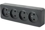 Feron 49504 Розетка STEKKER MST10-14-05 на 4 гнездо, без заземления