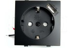 Feron 49155 Розетка STEKKER PST16-9111-03 на 1+USB гнездо, с заземлением