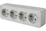 Feron 49332 Розетка STEKKER MST16-14-03 на 4 гнездо, с заземлением