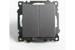 Feron 49168 Выключатель двухклавишный STEKKER GLS10-7107-03, серия Катрин