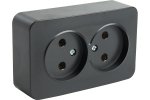 Feron 49315 Розетка STEKKER MST10-12-02 на 2 гнездо, без заземления