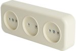 Feron 49055 Розетка STEKKER PST16-50-20 на 3 гнездо, без заземления