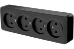 Feron 49319 Розетка STEKKER MST10-14-02 на 4 гнездо, без заземления