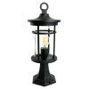 Feron Светильник садово-парковый, серии «Турин», (НТУ) E27, 230V, IP44, цвет черный, цилиндр, на постамент, 51818