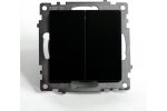 Feron 49167 Выключатель двухклавишный STEKKER GLS10-7107-05, серия Катрин