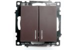 Feron 49021 Выключатель двухклавишный STEKKER GLS10-7102-04, серия Катрин