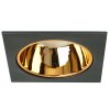 Feron Светильник потолочный встраиваемый (ИВО) , под лампу MR16 G5.3, черный + золото, квадрат, 51409