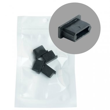 Фотография товара 'Feron Заглушка для профиля «без отверстия», цвет черный, в комплекте 4 шт, 14*5*9мм, 52092'