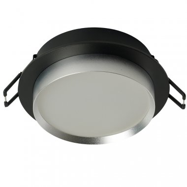 Фотография товара 'Feron Светильник потолочный встраиваемый (ФВО) , под лампу GX53 GX53, черный+серебро, круг, 110*110*40 мм, 51355'