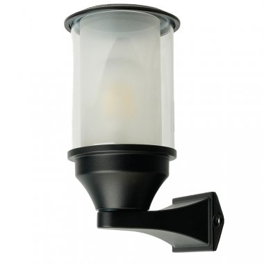 Фотография товара 'Feron Светильник садово-парковый, серии «Кельн», (НБУ) E27, 220-240V, IP54, цвет черный, цилиндр, на стену вверх, 101*118*202мм, 51736'