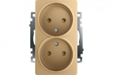 Фотография товара 'Feron 49225 Розетка STEKKER GLS10-7113-08 на 2 гнездо, с заземлением'