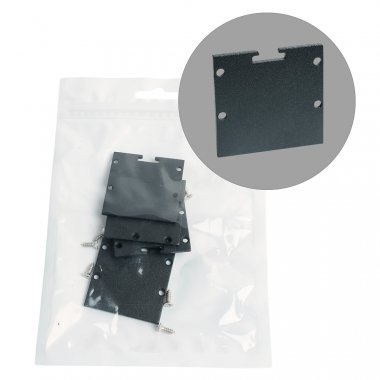 Фотография товара 'Feron Заглушка для профиля «без отверстия», цвет черный, в комплекте 4 шт, 39*2*39мм, 52094'