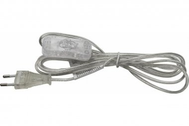 Фотография товара 'Feron 41152 Сетевой шнур (с выключателем) прозрачный, 2м'