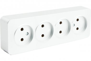 Фотография товара 'Feron 49307Розетка STEKKER MST10-14-01 на 4 гнездо, без заземления'