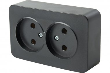 Фотография товара 'Feron 49496 Розетка STEKKER MST10-12-05 на 2 гнездо, без заземления'