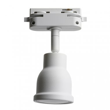 Фотография товара 'Feron Светильники трековые на шинопровод GU10, однофазный (ИВО) , 50W, 230V, цвет белый, корпус сталь, вращение →350°/↓90°, 96*58*145 мм, 51666'