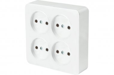 Фотография товара 'Feron 49309 Розетка STEKKER MST10-14S-01 на 4 гнездо, без заземления'