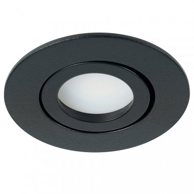 Фотография товара 'Feron Светильник потолочный встраиваемый (ИВО) , под лампу MR11 G5.3, черный, круг, 68*68*25 мм, 51947'