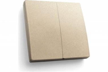 Фотография товара 'Feron Выключатель дистанционного управления 230V 500W двухклавишный, TM82, золото 41726'