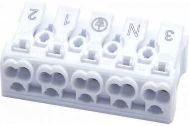 Фотография товара 'Feron Клемма монтажная для фазных проводников, 5 контактных групп, LD294-4005 32956'