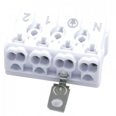 Фотография товара 'Feron Клемма монтажная с/з для фазных проводников, 4 контактные группы, LD294-5104 32958'