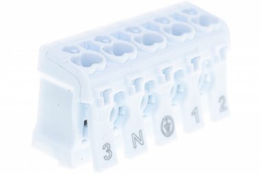 Фотография товара 'Feron Клемма монтажная с/з для фазных проводников, 5 контактных групп, LD294-5105 32959'