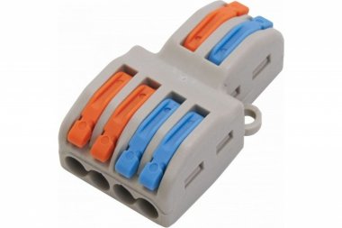 Фотография товара 'Feron Клемма монтажная для фазных проводников, 2 контактные группы, LD222-424 39249'