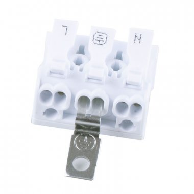 Фотография товара 'Feron Клемма монтажная с/з для фазных проводников, 3 контактные группы, (DIY упак 5шт) LD294-5103 39790'