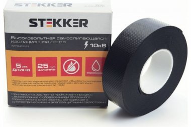 Фотография товара 'Feron Изолента для высоковольтных проводов, самослипающаяся 25 мм, длина 5 м. (до10кВ) ,INTP8-255-10 39157'