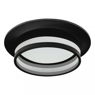 Фотография товара 'Feron Светильник потолочный встраиваемый (ФВО) , под лампу GX53 GX53, черный, круг, 110*110*48 мм, 51090'