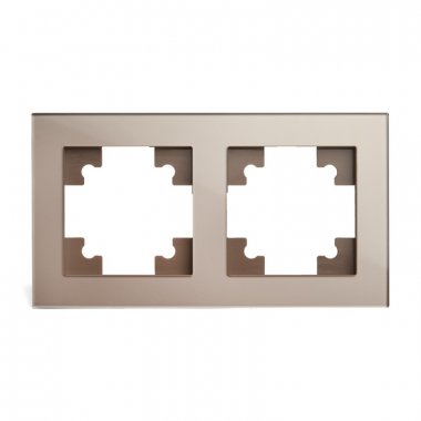Фотография товара 'Feron Рамка горизонтальная 2-местная, серия Катрин, GFR00-7002-02, шампань 39528'