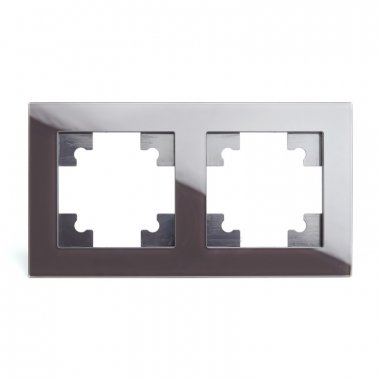 Фотография товара 'Feron Рамка горизонтальная 2-местная, серия Катрин, GFR00-7002-04, шоколад 39536'