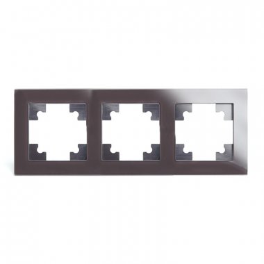 Фотография товара 'Feron Рамка горизонтальная 3-местная, серия Катрин, GFR00-7003-04, шоколад 39537'
