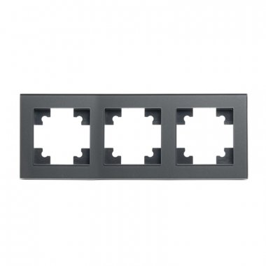 Фотография товара 'Feron Рамка горизонтальная 3-местная, серия Катрин, GFR00-7003-06, графит 39541'