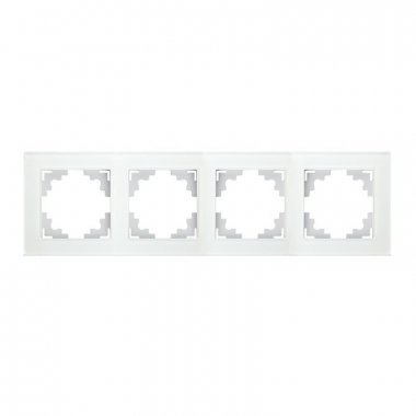Фотография товара 'Feron Рамка горизонтальная 4-местная, серия Катрин, GFR00-7004-01, белый 39257'