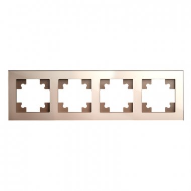 Фотография товара 'Feron Рамка горизонтальная 4-местная, серия Катрин, GFR00-7004-02, шампань 39530'