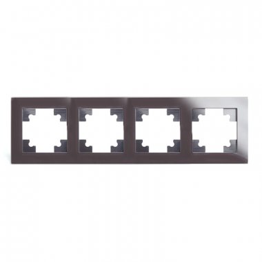 Фотография товара 'Feron Рамка горизонтальная 4-местная, серия Катрин, GFR00-7004-04, шоколад 39538'
