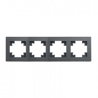 Фотография товара 'Feron Рамка горизонтальная 4-местная, серия Катрин, GFR00-7004-06, графит 39542'