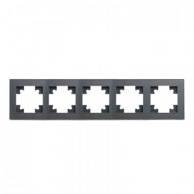 Фотография товара 'Feron Рамка горизонтальная 5-местная, серия Катрин, GFR00-7005-06, графит 39642'