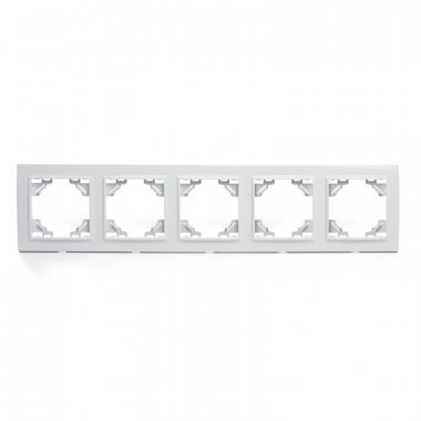 Фотография товара 'Feron Рамка пятиместная горизонтальная, серия Эрна, PFR00-9005-01, белый 39620'