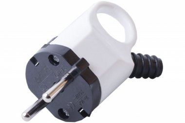 Фотография товара 'Feron Вилка угловая с ушком с/з PPG16-40-202, белый 32849'