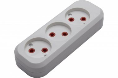 Фотография товара 'Feron Розетка переносная разборная 3-местная б/з, PST10-300-20, белый 39008'