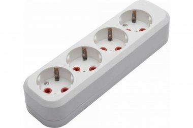 Фотография товара 'Feron Розетка переносная разборная 4-местная с/з PST16-410-20, белый 39012'